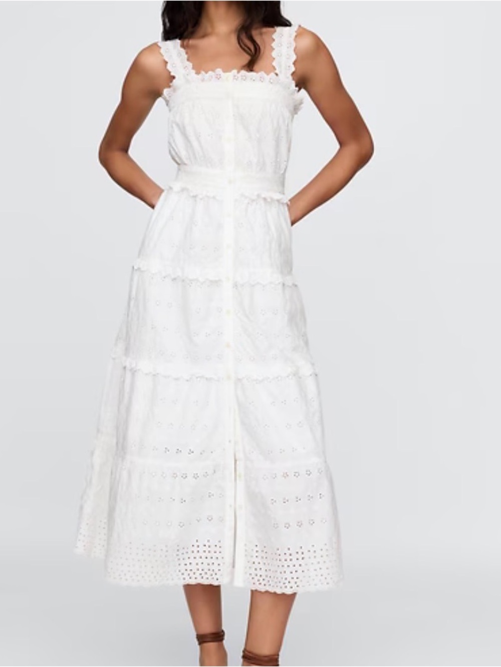 NWT Gap x DOEN Eyelet MIDI Dress M - Picture 4 of 4